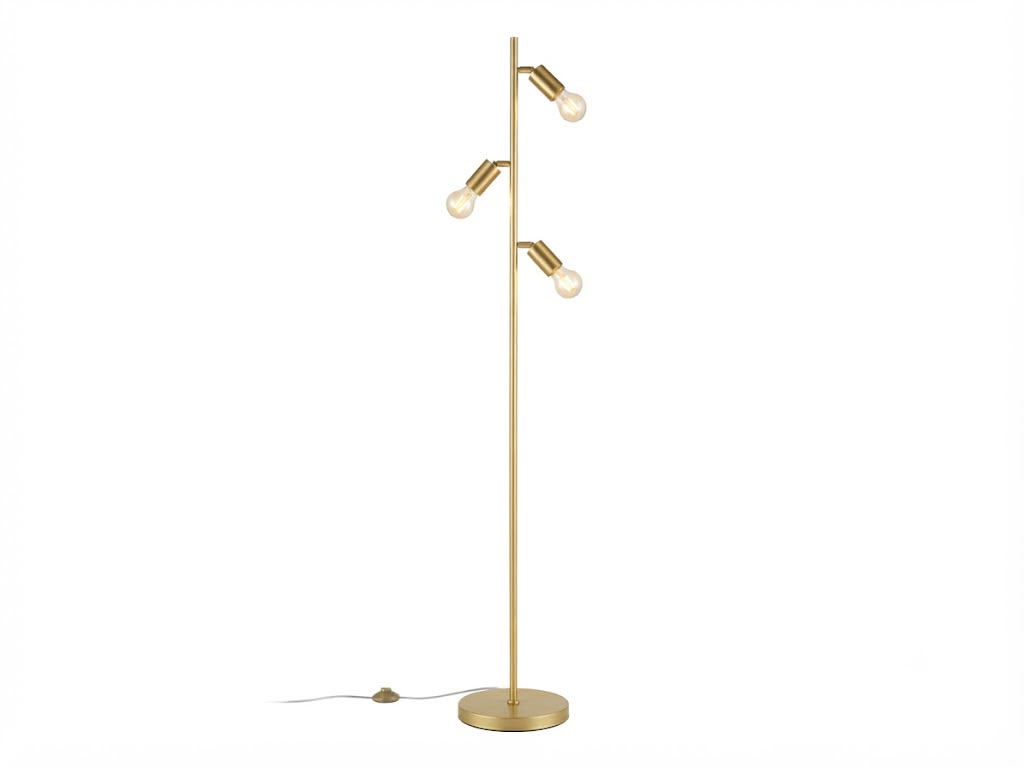 Livarno LED Floor Lamp – Gold Finish