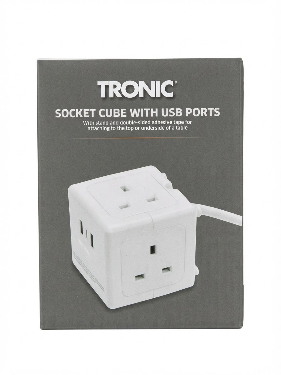 Tronic Socket Cube with USB Ports view 2
